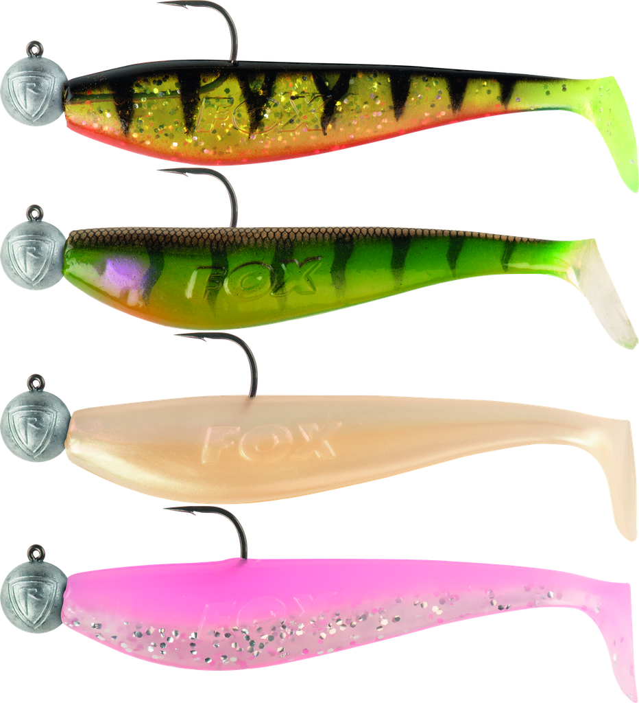 [191612] Zander Pro Shad Loaded UV Mixed Colour Packs 1 12cm 12g 4 0 4pcs