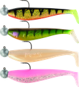 Zander Pro Shad Loaded UV Mixed Colour Packs 1 12cm 12g 4 0 4pcs