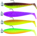 Zander Pro Shad Loaded UV Mixed Colour Packs 2 12cm 4pcs 12g 4 0