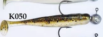 [191681] Cheburashka Rigged Pompei Shad 100mm 7g K050 Motor Oil