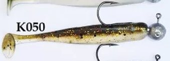 [191695] Round Jigged Pompei Shad 100mm 7,5g  K050 Motor Oil