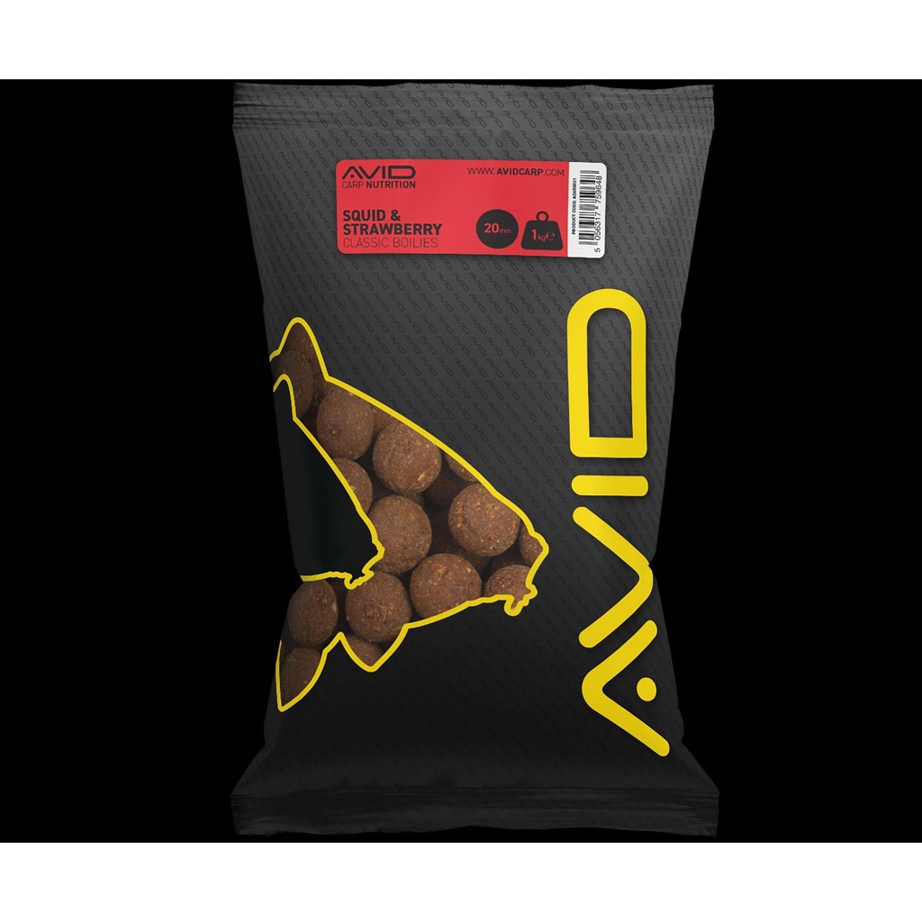 Squid & Strawberry Boilies 20mm 1 kg