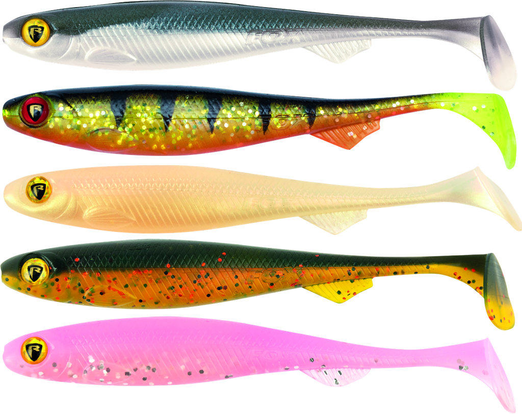 [118446] Slick Shad 9cm UV mixed Colour Pack 5pcs
