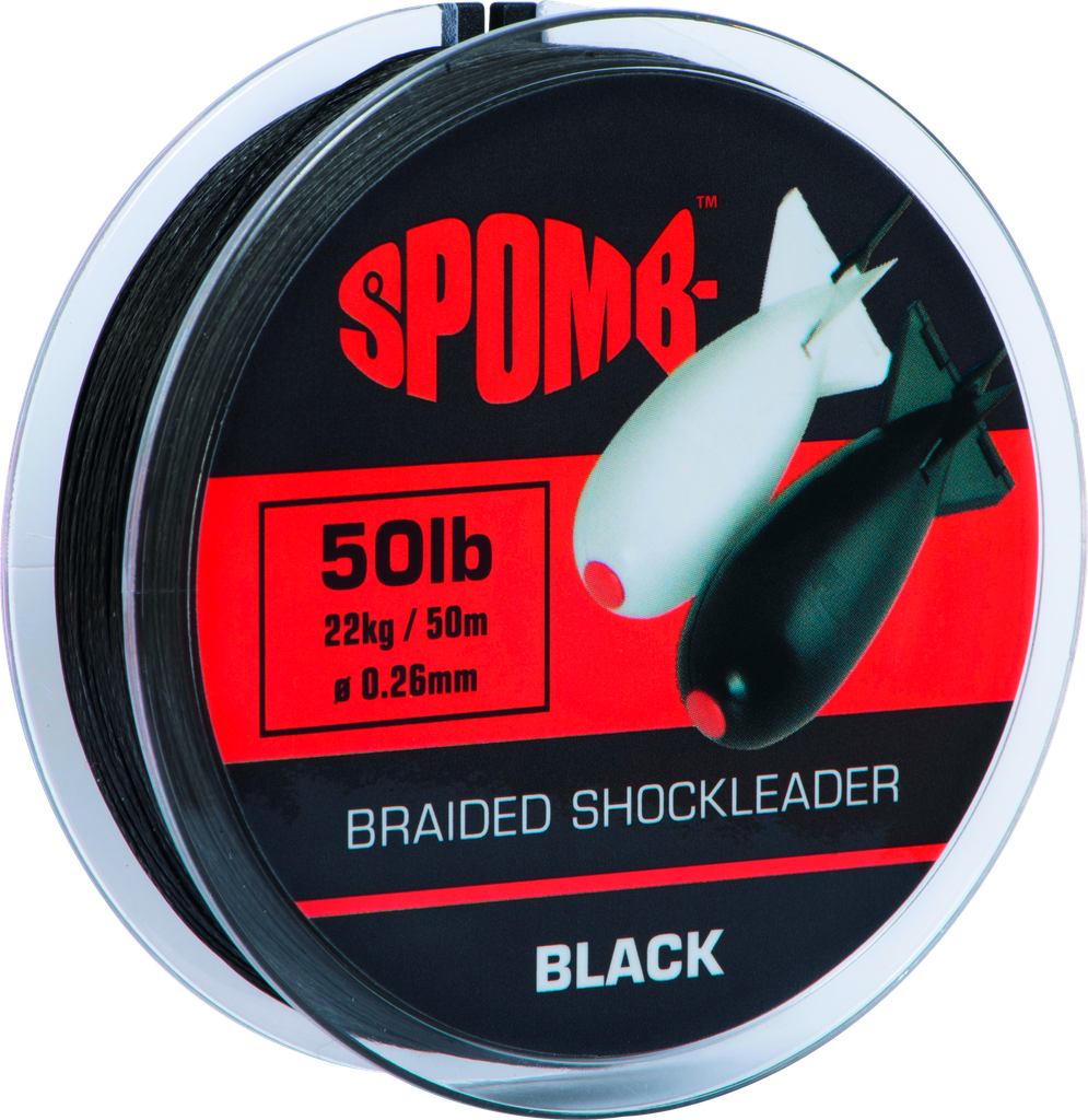 Braided Leader 22kg 50lb 50m black