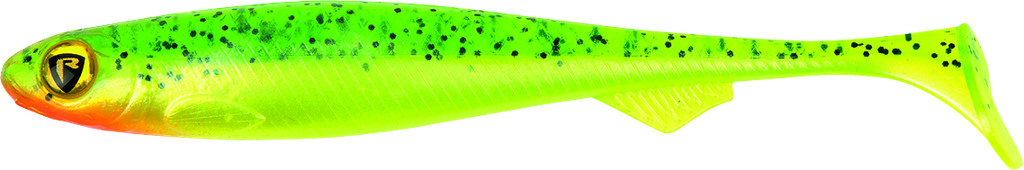 [o188208] Slick Shad Packs 11cm 4.25in UV Lemontiger 4pcs