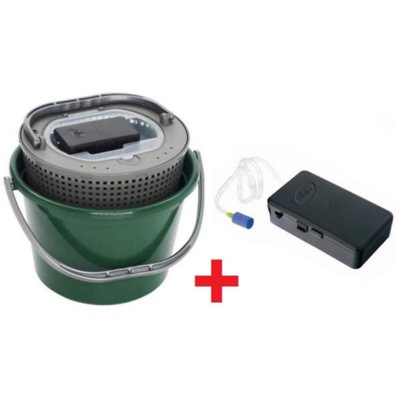 [121458] Köderfisch Eimer 13l + Pumpe