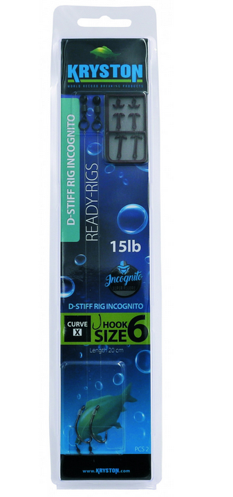 20lb 20cm D-Stiff Rig Incognito #6, 2pc