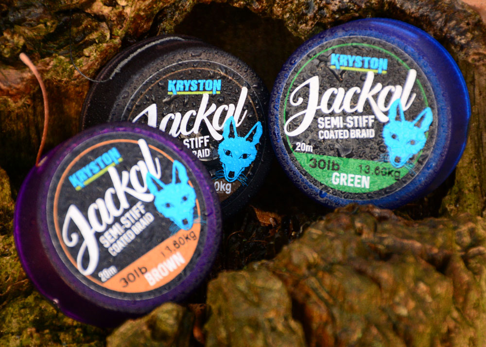 20m 20lb Jackal Semi-Stiff Coated B. Dark