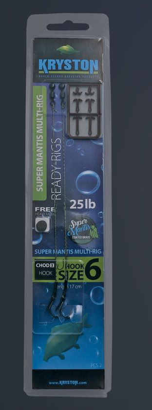 25lb 17cm Super Mantis Multi-Rig #6, 2pc
