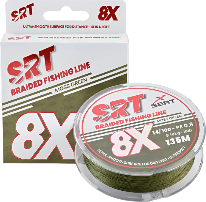 [o272961] TRESSE 8X SRT MOSS GREEN 0,14mm / PE 0,8 - 135M