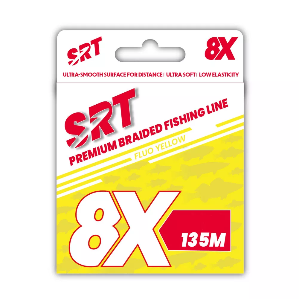 TRESSE 8X SRT FLUO YELLOW 0,10mm / PE 0,4 - 135M