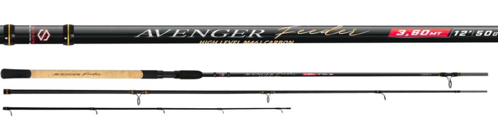 AVENGER FEEDER 3,60mt MH - 50gr (3 sect.) 3 CARBON TIPS