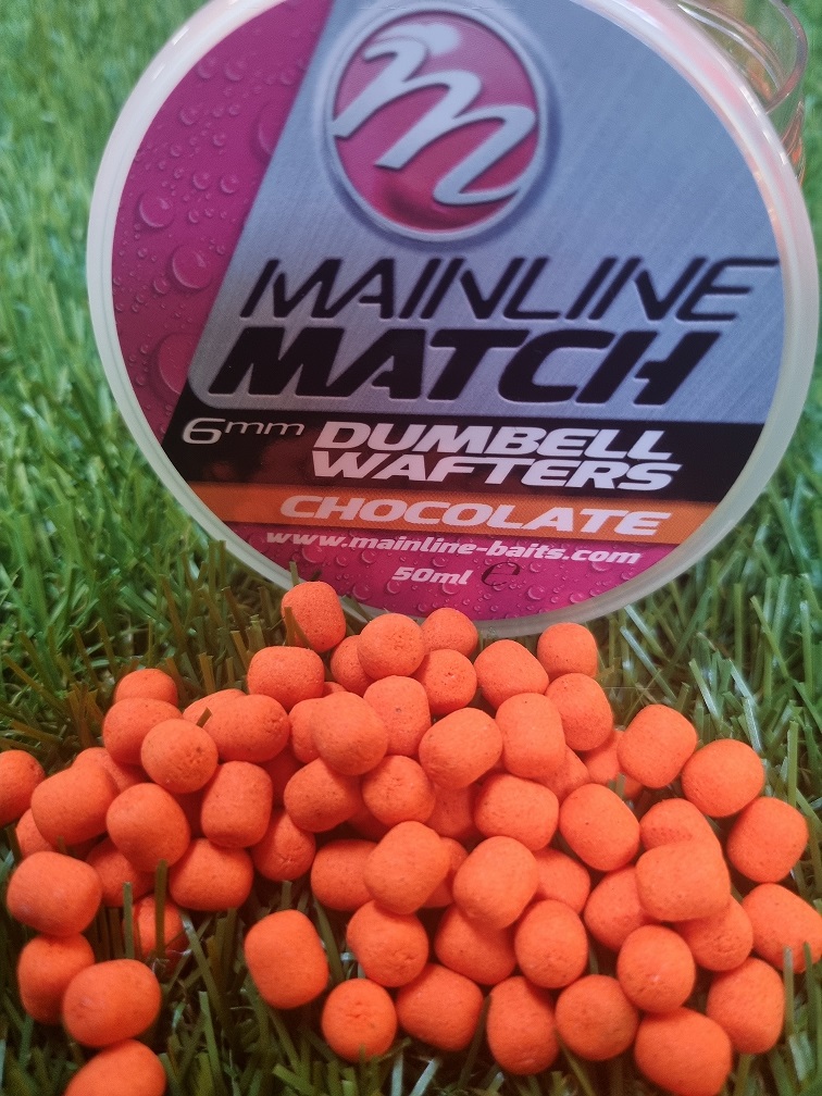 Dumbell Wafters 6mm Orange - Chocolate