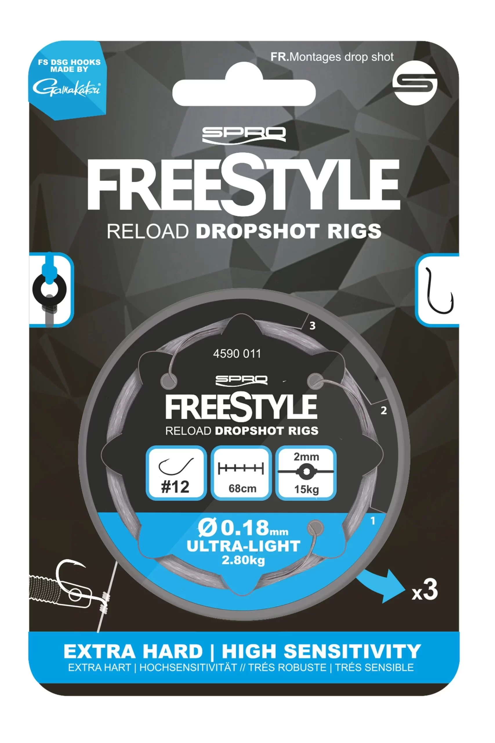 [135058] RELOAD DROPSHOT RIG 0.18MM #10