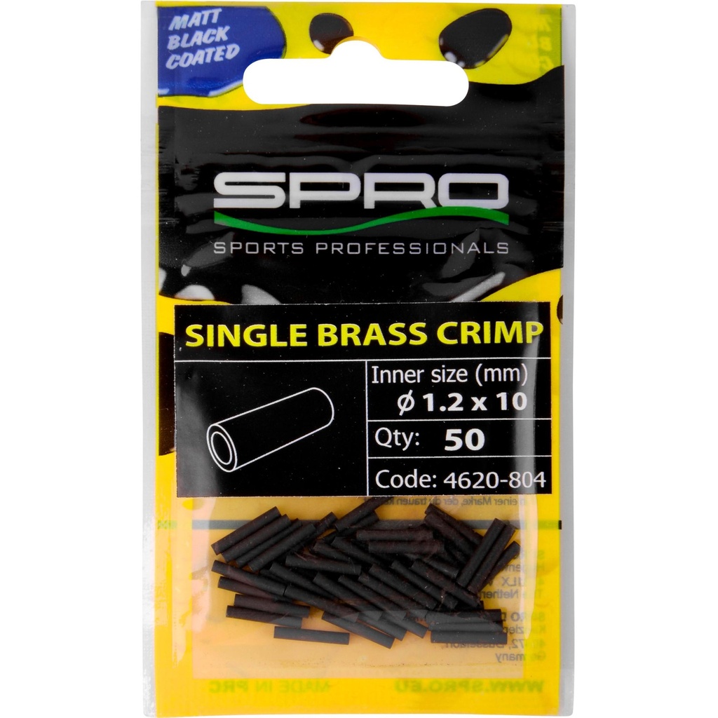 MATTE BLACK SINGLE BR CRIMP # 1.2XL10