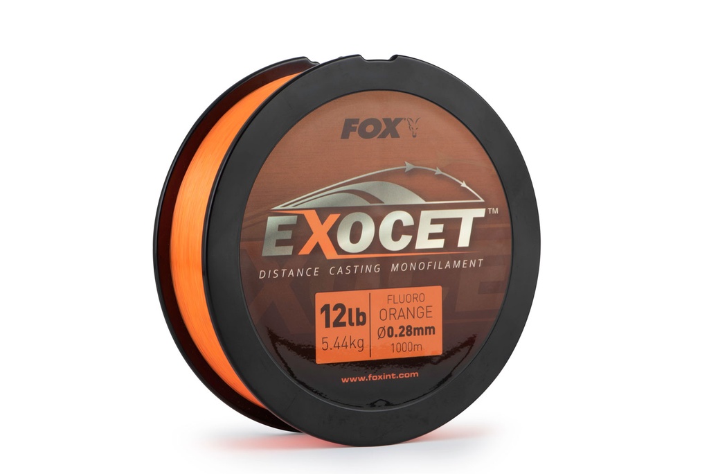 Exocet Fluoro orange Mono 0.26mm 10lb 4.9kg 1000m