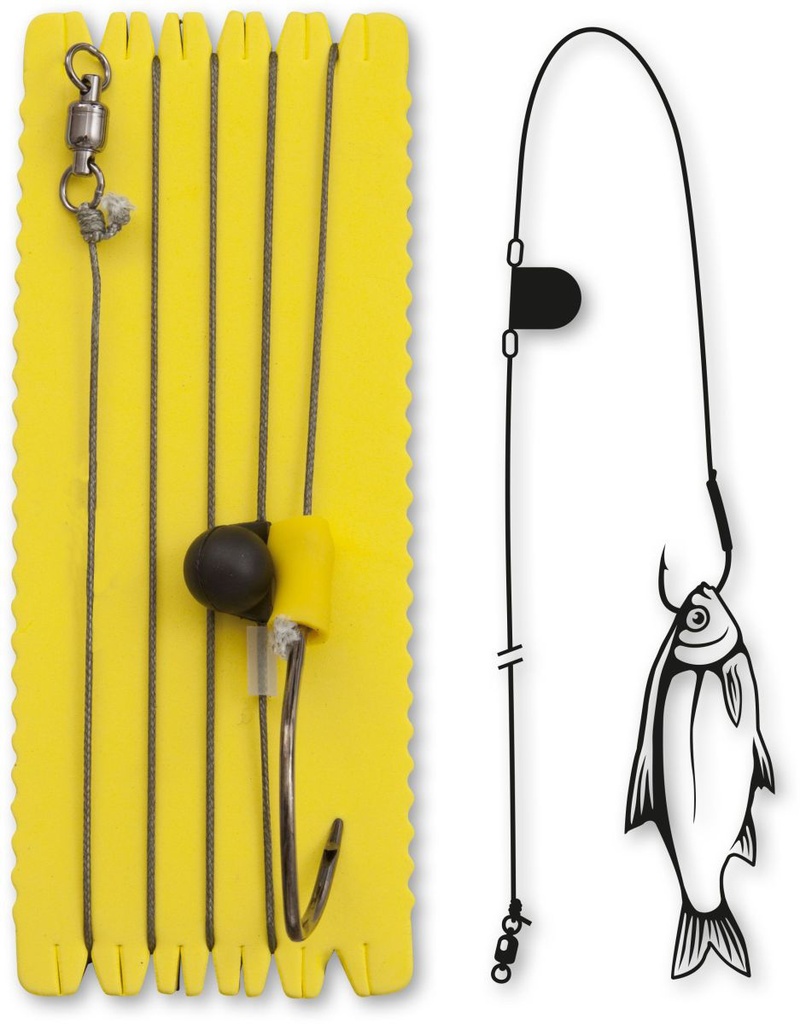 [151769] 8/0 Single Hook Rig with Rattle 100kg 1Stück 1,20m