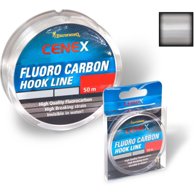 [152154] d0,13mm Cenex Fluoro Carbon Hook Line 50m 1,60kg,3,50lbs transparent (2230013)