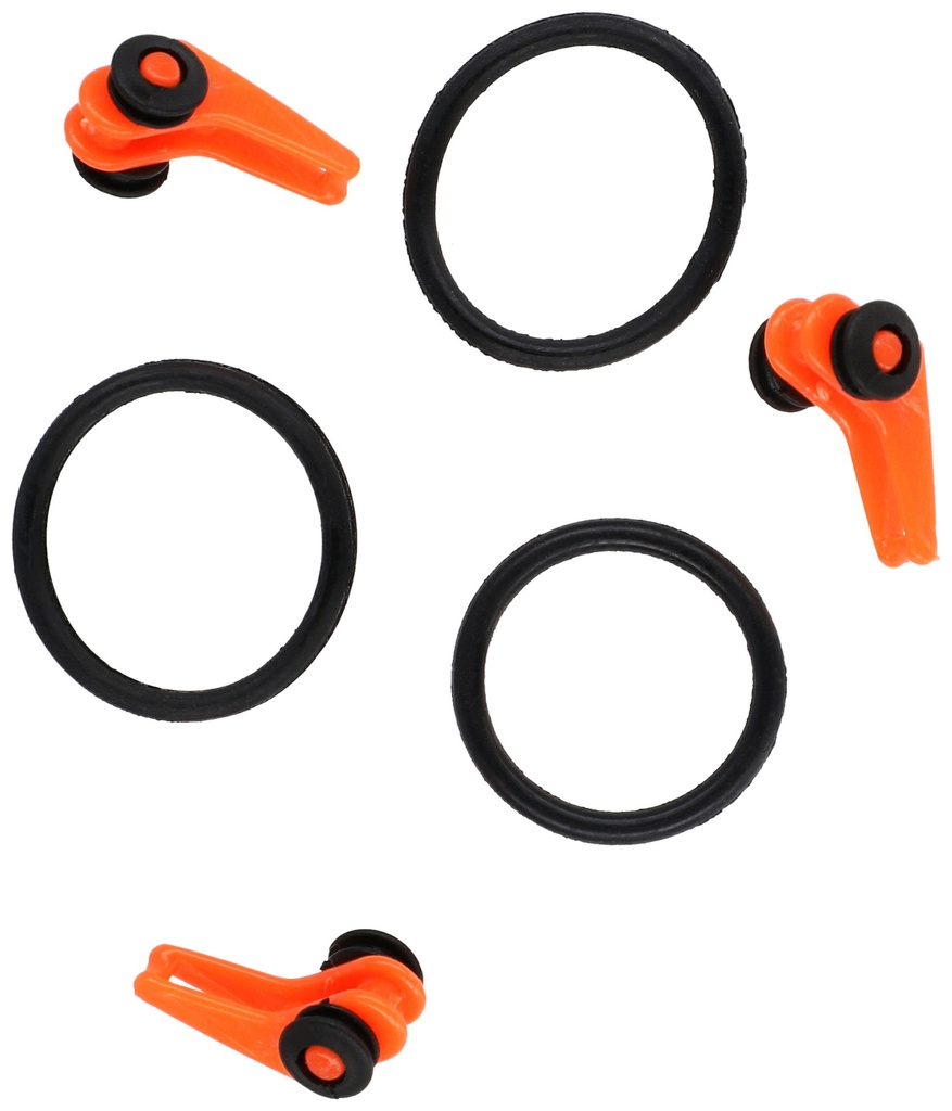 CLIP - FÜR HAKEN EINSTELLBAR - ORANGE - 3 Stck