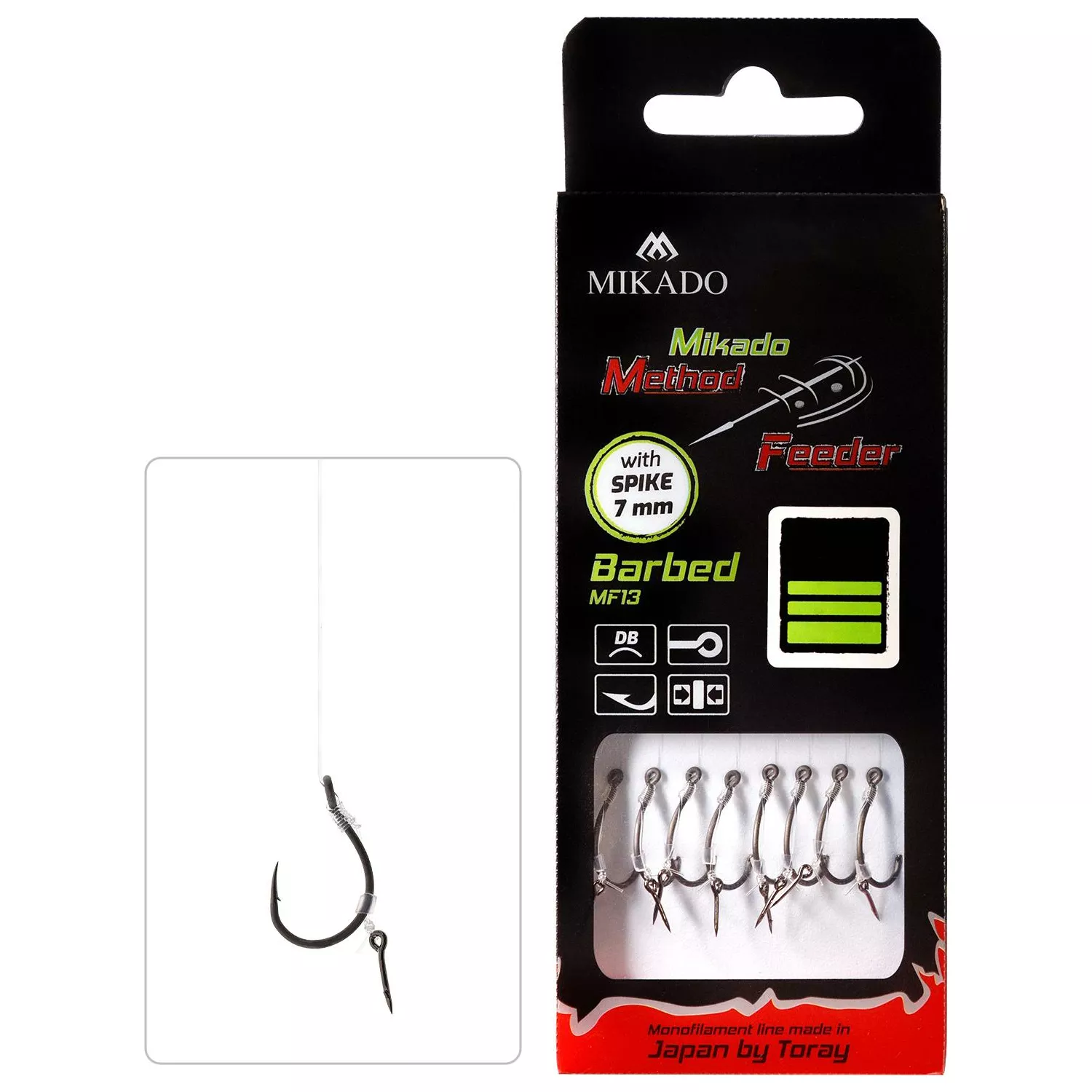 METHODE FEEDER RIG - MIT NADEL - HAKEN MIT WIDERHAKEN GRÖSSE 10 / Schnur: 0.20mm/10cm