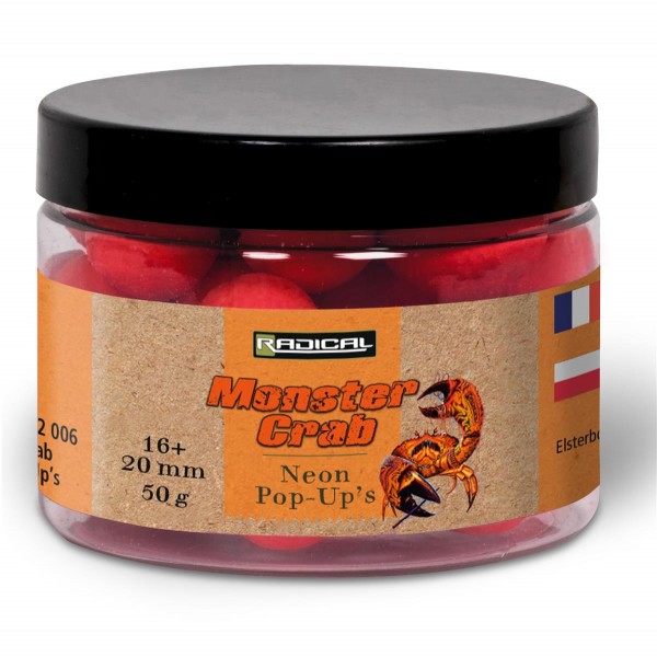 [161274] MONSTER CRAB NEON POP UPS Ø16MM,Ø20MM 50G
