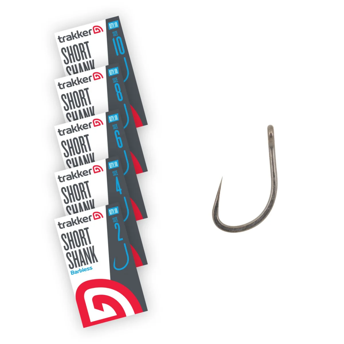 [167065] Short Shank Hooks Size 2 (Barbless) (227136)