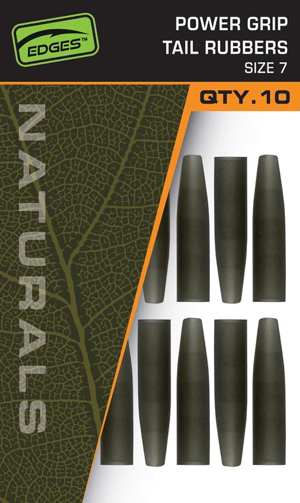 Edges Naturals Power Grip Tail Rubbers Size 7 10pcs
