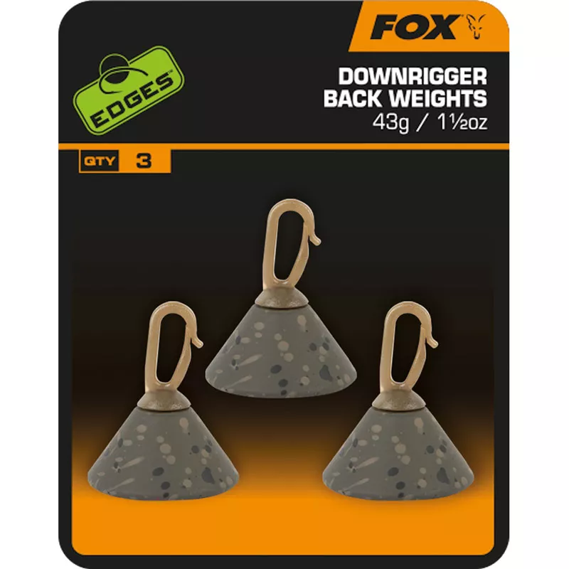 Edges Downrigger Back Weights 43g 1 1 5oz 3pcs