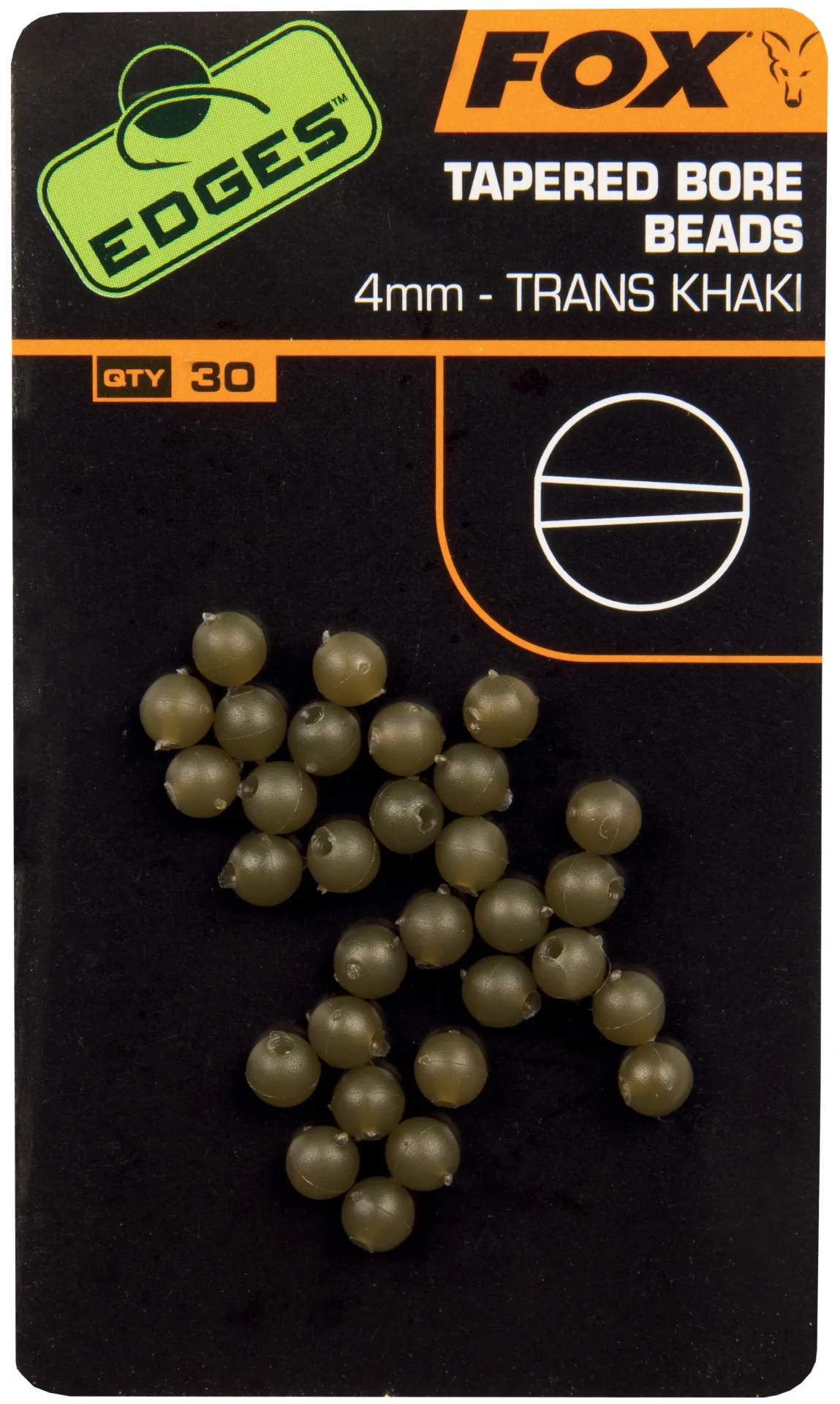 [175890] Edges Camo Tapered Bore Bead 4mm 30pcs