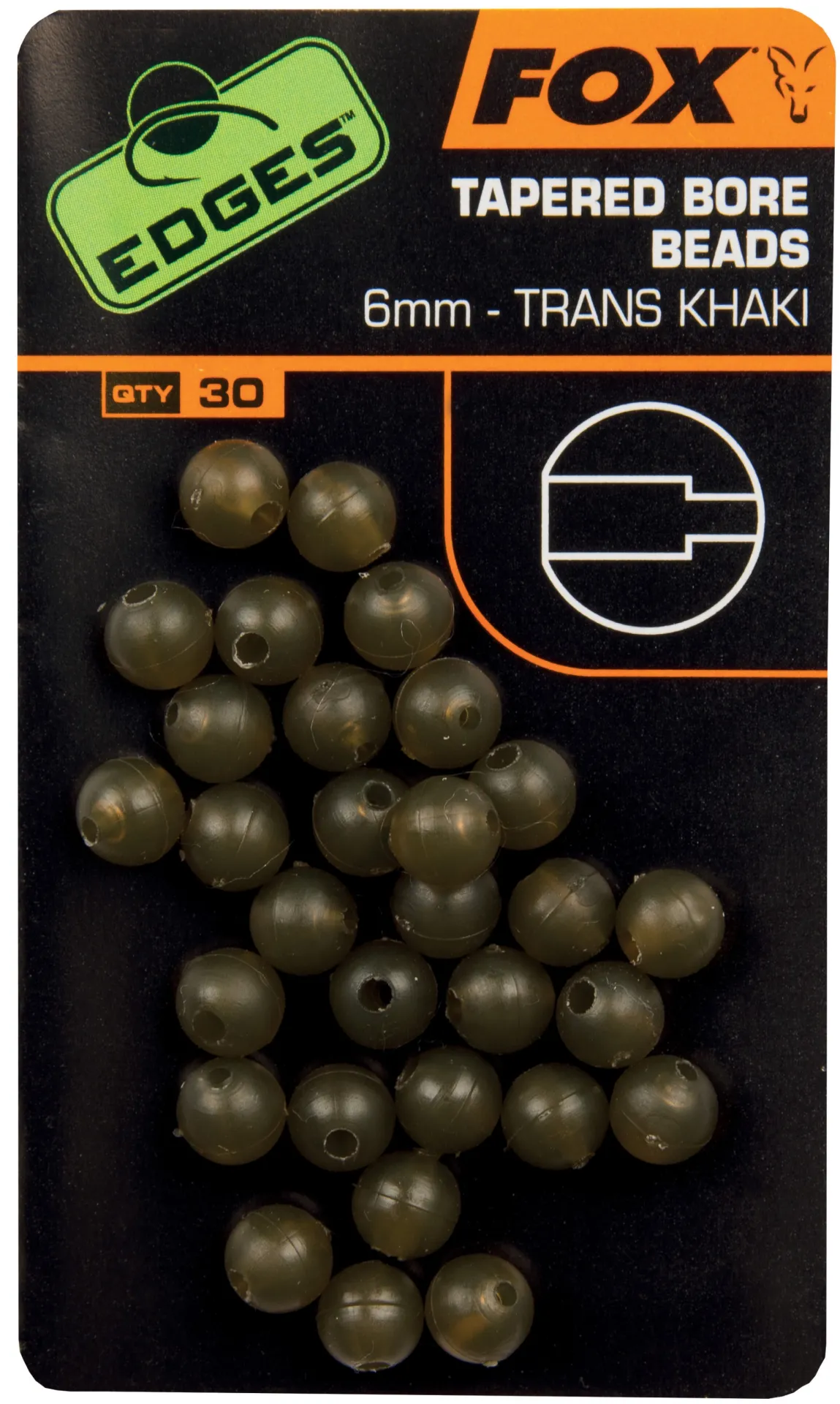[175891] Edges Camo Tapered Bore Bead 6mm 30pcs