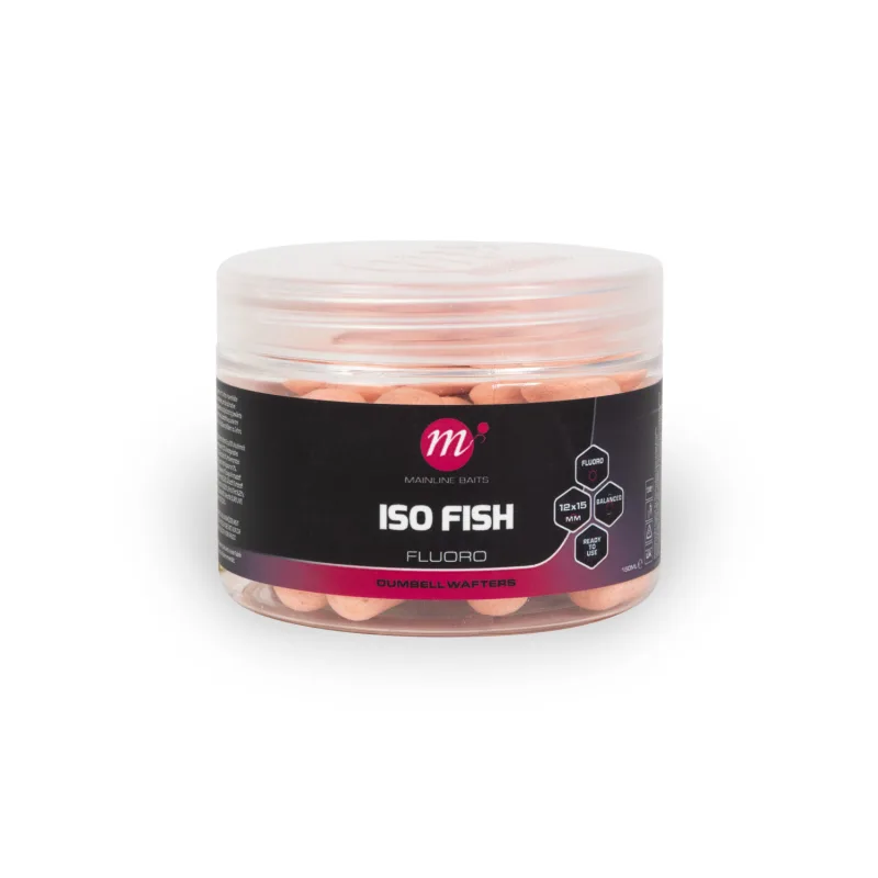 ISO Fish Fluoro Dumbell Wafters - 12 x 15mm - Pink