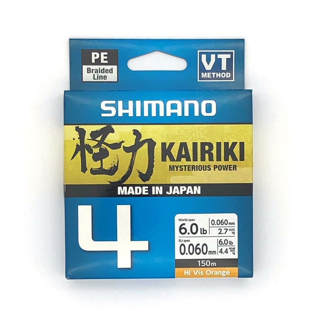[176983] Shimano Kairiki 4 Hi Vis Orange 0.13mm/4,5kg 150m