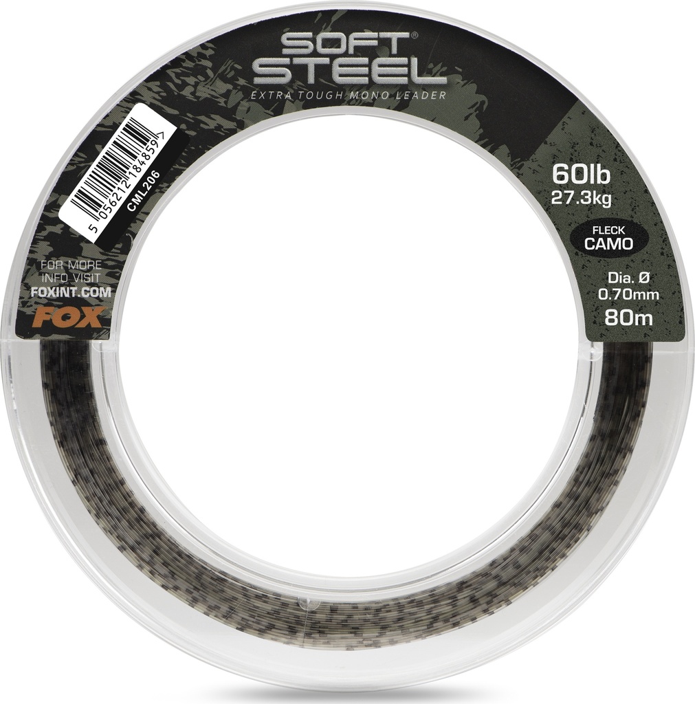 Soft Steel Fleck Camo Leader 60lb 27.3kg 0.70mm 80m