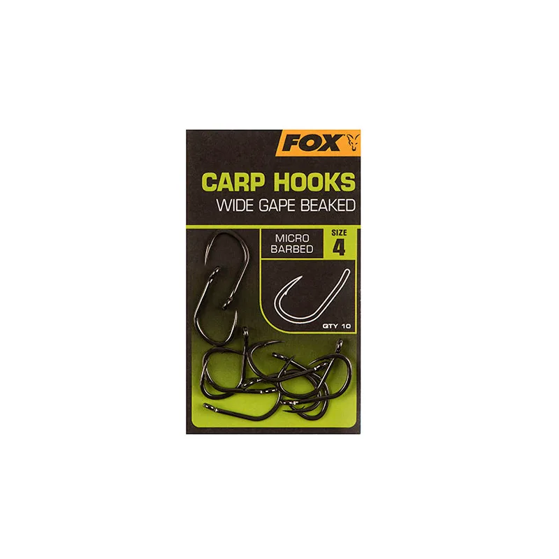 [181630] Fox Wide Gape Beaked Carp Hooks size 8
