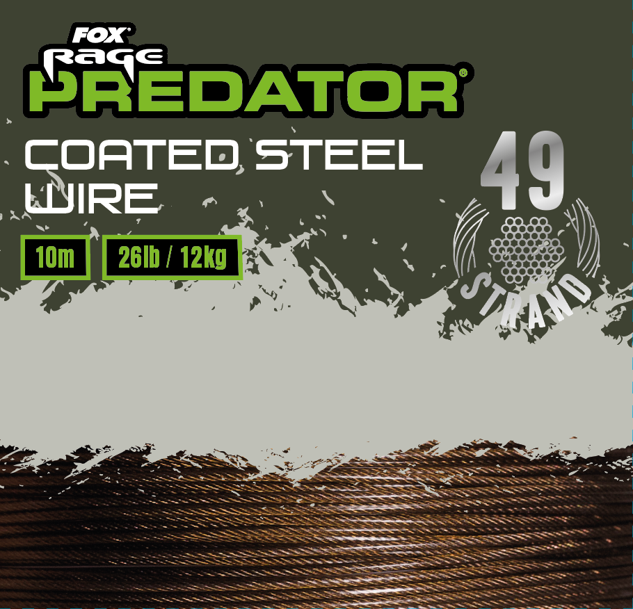 49-Strand Coated Steel Wire 10m 40lb 18kg