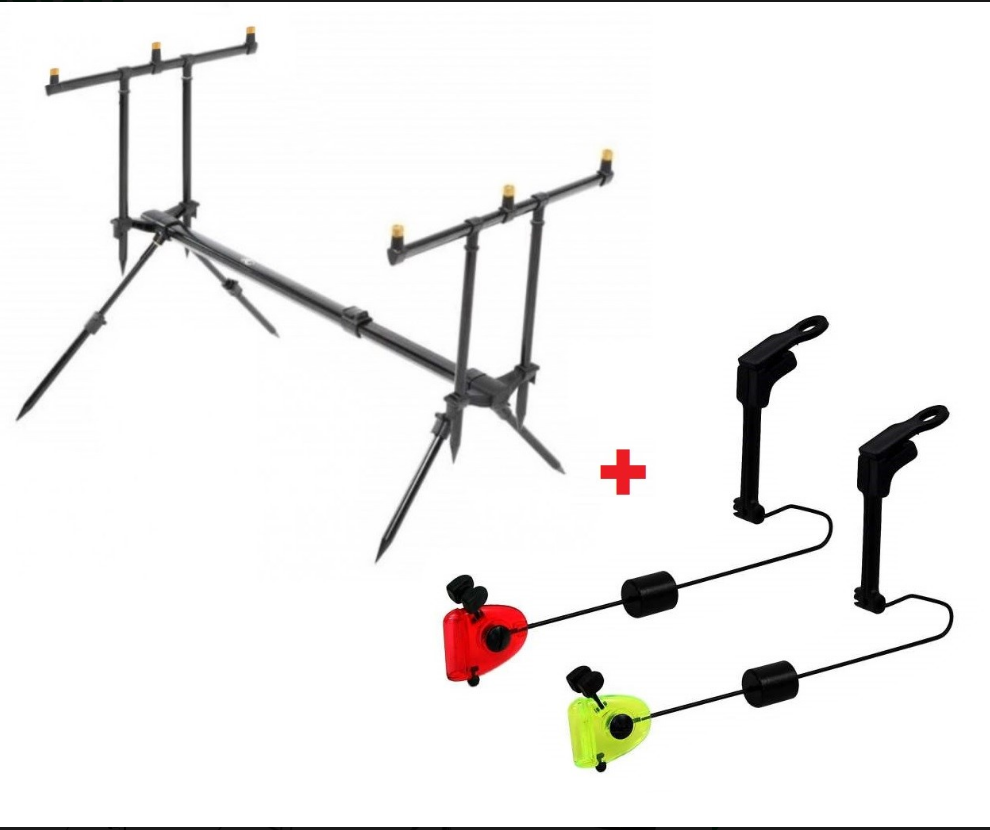 ZFISH Stand Rod Pod Classic 3 Ruten + 2x Gratis Bestandsanzeige!
