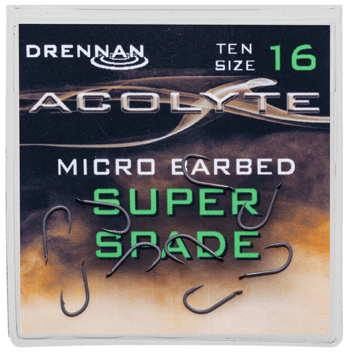 Acolyte Super Spade Hooks , Barbed 16