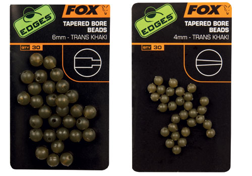 Edges 6mm Tapered Bore Beads x 30 Trans Khaki