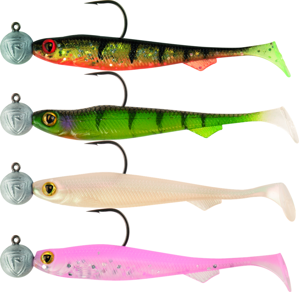 Slick Shad UV Mixed Colour Packs Loaded Head 1 7cm 5g 1 0 4pcs