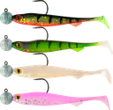 Slick Shad UV Mixed Colour Packs Loaded Head 1 7cm 5g 1 0 4pcs